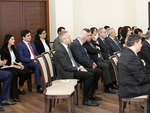 The Minister of Foreign Affairs of Luxemoburg Jean Asselborn at the Diplomatic School of Armenia 