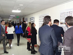 Graduates and guests of the Diplomatic School get acquainted with the exhibition dedicated to the 10th anniversary of the School