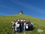 Students and graduates of the Diplomatic School at the Waterloo Memorial 1815, Belgium