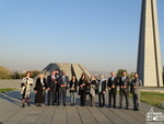 The diplomats from the KRG at the Armenian Genocide Memorial